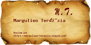 Margulies Terézia névjegykártya